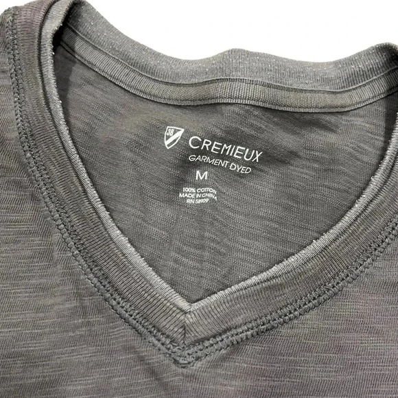 Cremieux Gray Garment Dyed Cotton T-Shirt M - Picture 3 of 4